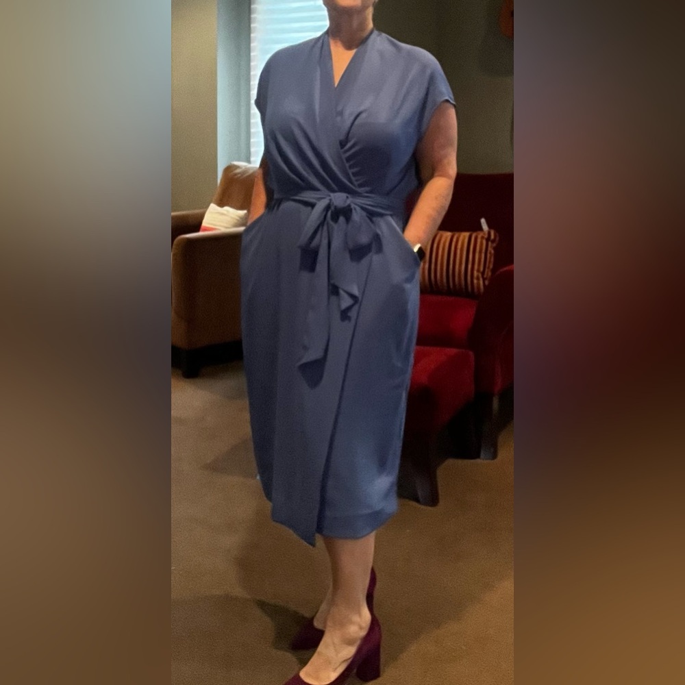 MM. Lafleur Hailey Soft Wave Cerulean Blue Dress Size 16